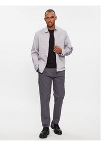 Calvin Klein Spodnie garniturowe Modern Twill Tapered Pleat K10K111490 Szary Slim Fit. Kolor: szary. Materiał: bawełna #2