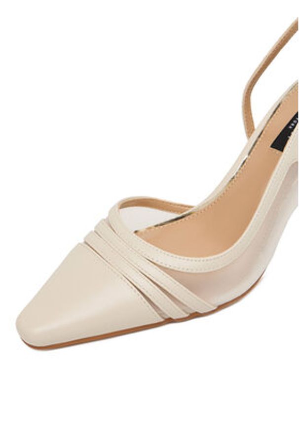 Nine West Szpilki CEO-CR422-D3005C Écru. Kolor: kremowy. Materiał: materiał. Obcas: na szpilce