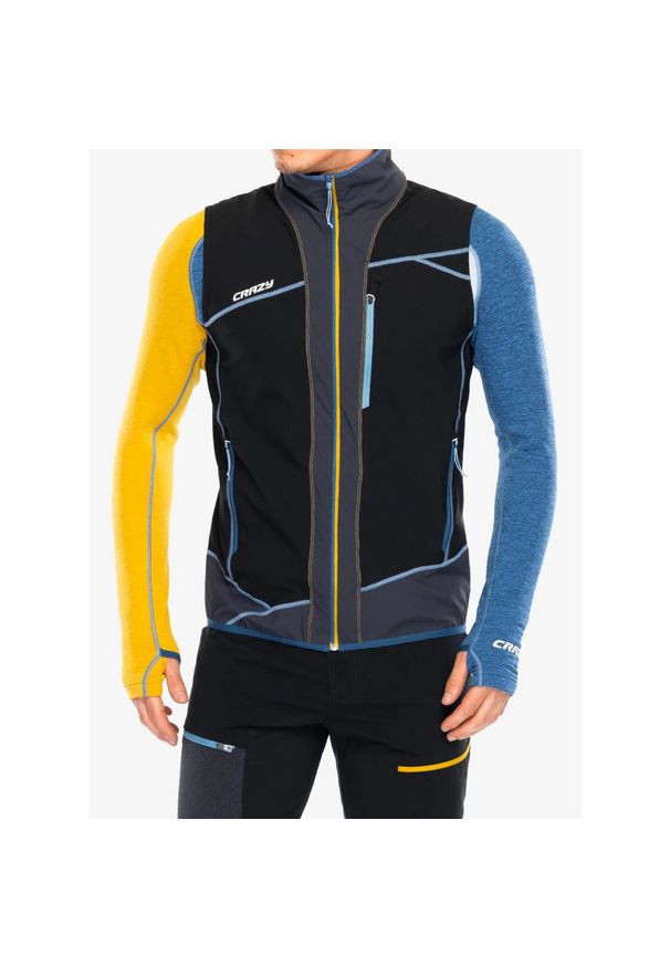CRAZY - Kamizelka męska Crazy Vest Avenger Light. Kolor: czarny. Sport: turystyka piesza