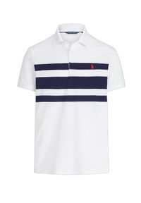 Ralph Lauren - RALPH LAUREN - Koszulka Polo Golf Slim Fit. Typ kołnierza: polo, golf. Kolor: biały. Materiał: prążkowany, tkanina. Wzór: haft #1
