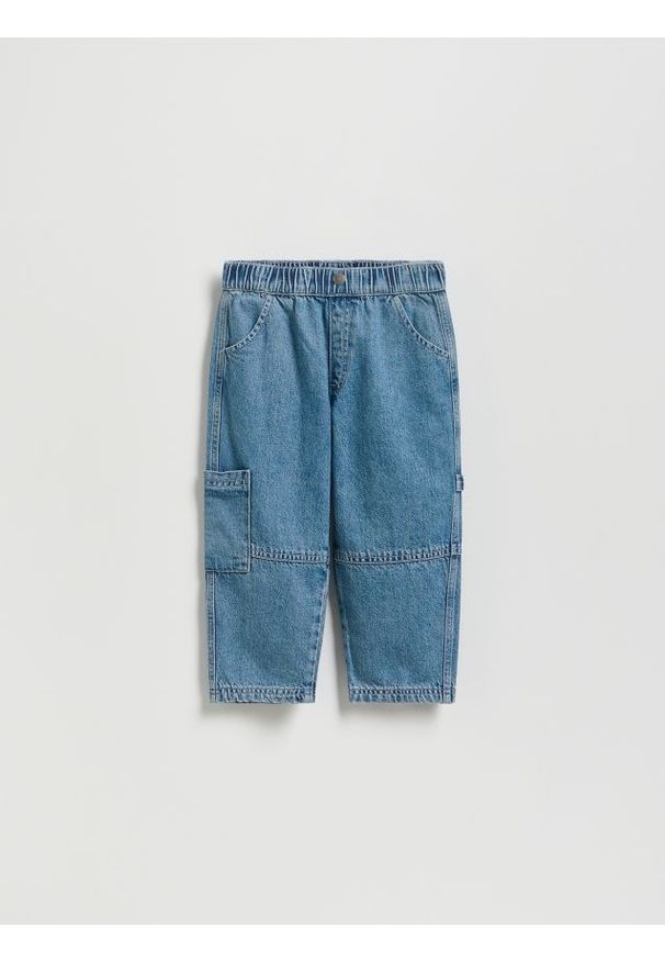 Reserved - Bawełniane jeansy - niebieski. Kolor: niebieski. Materiał: jeans, bawełna