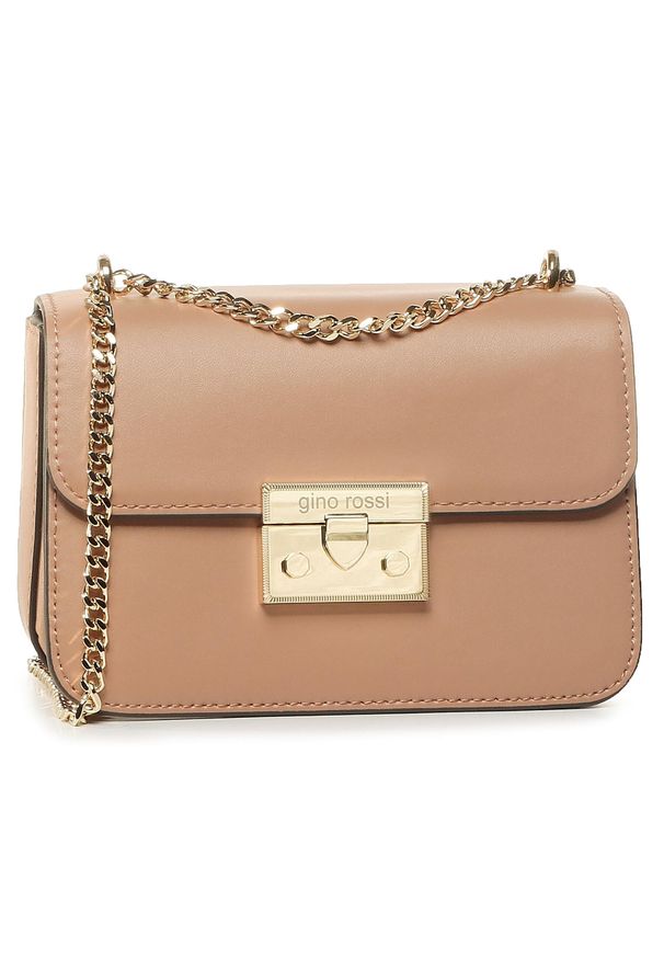 Torebka Gino Rossi CSS2253L Beige. Kolor: beżowy. Materiał: skórzane