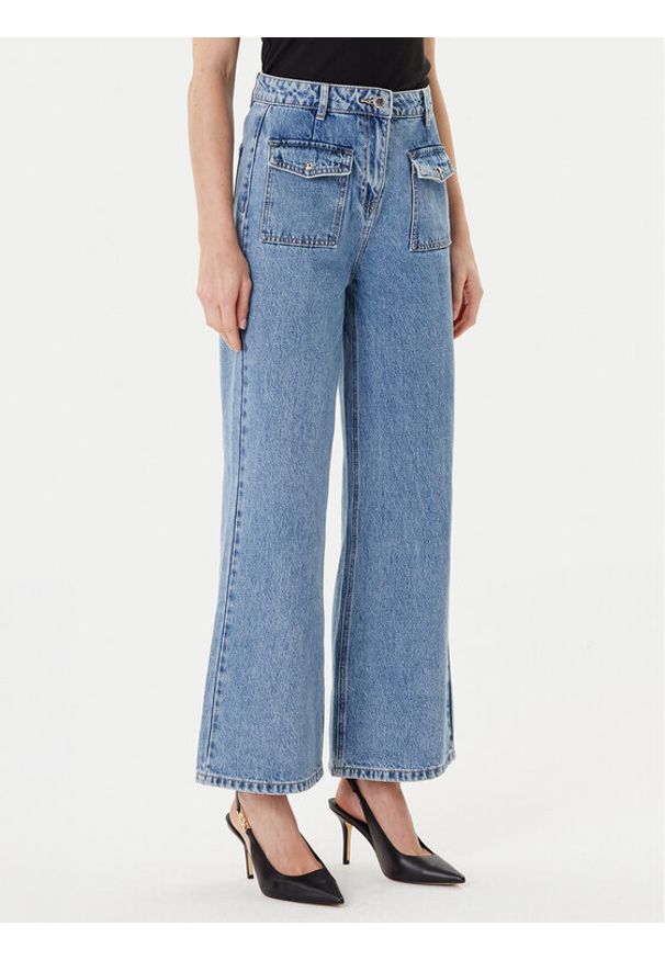 Morgan Jeansy 241-PWIDE Niebieski Wide Leg. Kolor: niebieski