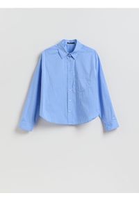 Reserved - Koszula w kratkę - jasnoniebieski. Kolor: niebieski. Materiał: tkanina, bawełna. Wzór: kratka #1