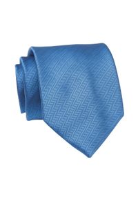Alties - Krawat Niebieski w Jodełkę, 7 cm, Elegancki, Klasyczny, Męski -ALTIES. Kolor: niebieski. Materiał: tkanina. Wzór: jodełka. Styl: klasyczny, elegancki #1