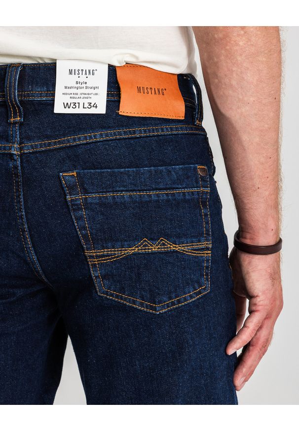 Mustang - Męskie Spodnie Jeansowe MUSTANG Washington Straight Denim Blue 1016420 5000 940