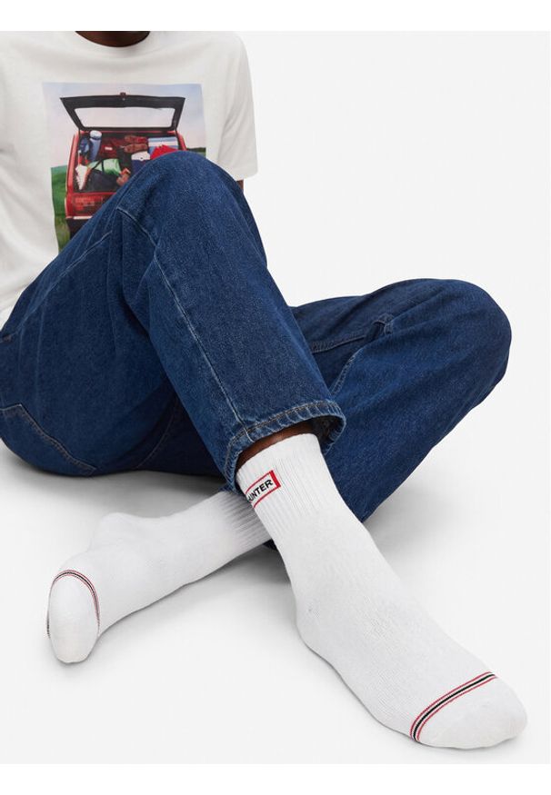 Hunter Skarpety długie AS_HUNTER_01Z_SS25 (3-PACK) Biały. Kolor: biały. Materiał: bawełna