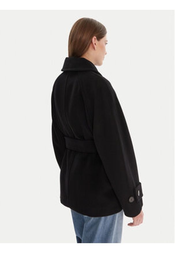 Marella Płaszcz wełniany Dovere 2523086112 Czarny Regular Fit. Kolor: czarny. Materiał: wełna