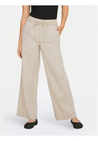 only - ONLY Spodnie materiałowe Maisa 15367380 Beżowy Wide Leg. Kolor: beżowy. Materiał: bawełna #1