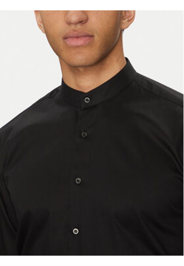 Karl Lagerfeld - KARL LAGERFELD Koszula 605035 552602 Czarny Regular Fit. Typ kołnierza: dekolt w karo. Kolor: czarny. Materiał: bawełna