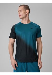 4f - 4F Koszulka treningowa regular szybkoschnąca męska - granatowa M. Kolor: niebieski. Materiał: skóra. Sport: fitness #1