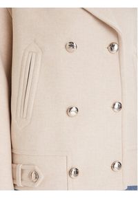 Morgan Płaszcz wełniany 252-GMOON Beżowy Regular Fit. Kolor: beżowy. Materiał: wełna, syntetyk #6