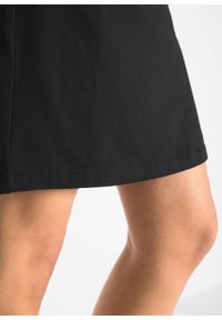bonprix - Spódnica z bawełny organicznej ze stretchem. Okazja: na co dzień. Kolor: czarny. Materiał: bawełna. Styl: casual #2