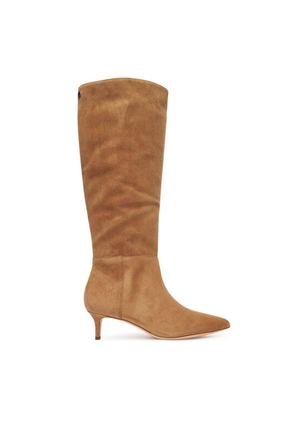 Lauren Ralph Lauren - LAUREN RALPH LAUREN Kozaki 802967811001 Brązowy. Kolor: brązowy. Materiał: skóra, zamsz