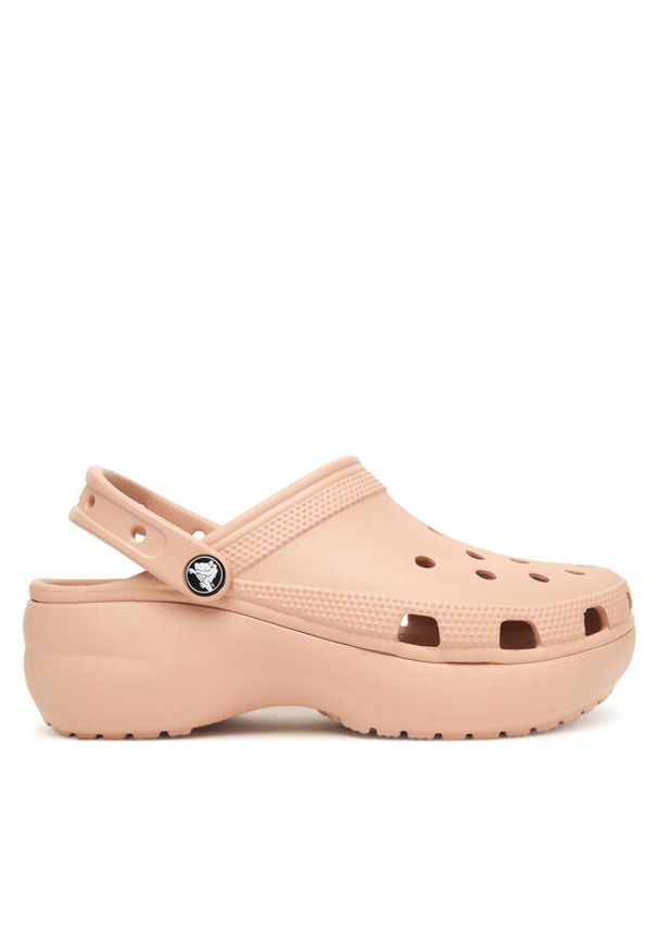 Crocs Klapki Classic Platform Clog 206750 Beżowy. Kolor: beżowy. Obcas: na platformie