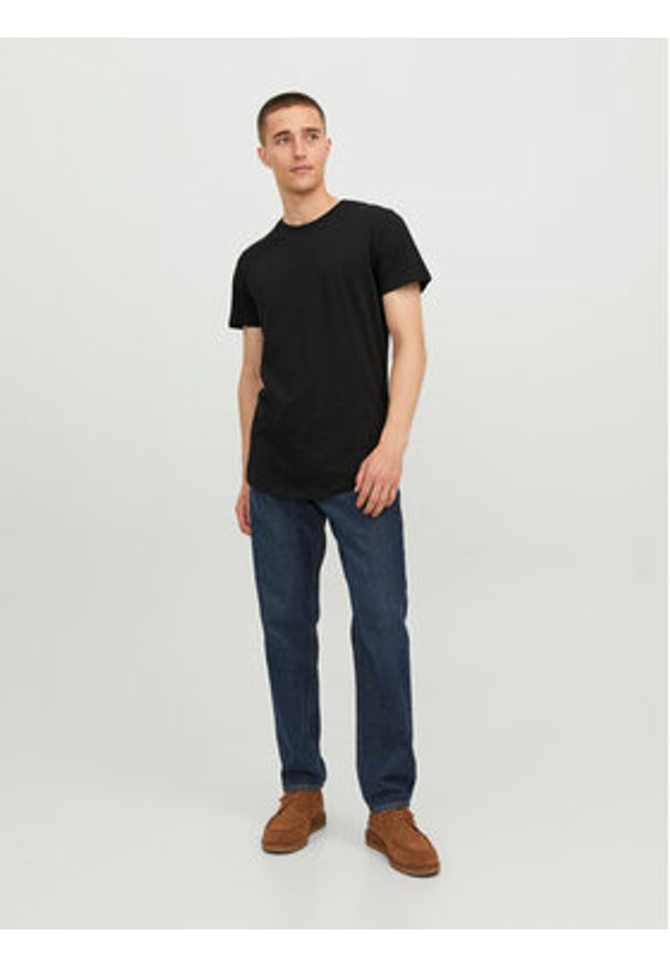 Jack & Jones - Jack&Jones T-Shirt Noa 12113648 Czarny Long Line Fit. Kolor: czarny. Materiał: bawełna