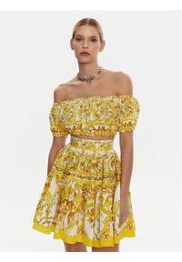 DOLCE & GABBANA - Dolce&Gabbana Bluzka F755RT HH5BA Żółty Regular Fit. Kolor: żółty. Materiał: bawełna