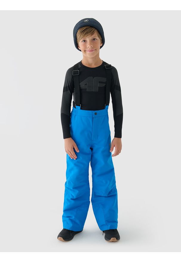 4f - 4F Spodnie narciarskie membrana 5000 chłopięce - niebieskie 140 (9-10 lat). Kolor: niebieski. Materiał: tkanina, poliester, dzianina, materiał. Sezon: lato. Sport: narciarstwo