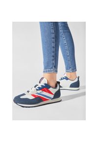 Sneakersy Pepe Jeans. Kolor: niebieski. Wzór: nadruk #1