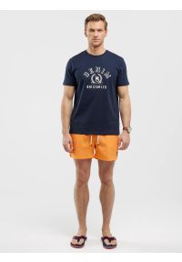 Big-Star - Koszulka męska z nadrukiem granatowa Bester 403. Okazja: na co dzień. Kolor: niebieski. Materiał: bawełna, jeans. Wzór: nadruk. Styl: klasyczny, casual #3
