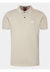 BOSS - Boss Polo Passertip 50507699 Beżowy Slim Fit. Typ kołnierza: polo. Kolor: beżowy. Materiał: bawełna #5