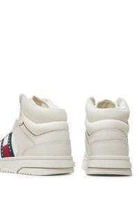 Tommy Jeans Sneakersy The Brooklyn Mix Mat Mid EM0EM01458 Biały. Kolor: biały. Materiał: skóra