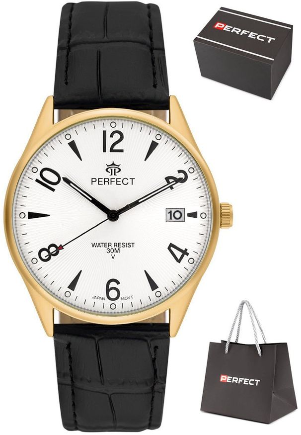 Zegarek Perfect C141T-07 męski klasyczny czytelny z datownikiem .. Styl: klasyczny