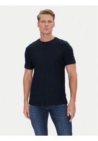 BOSS T-Shirt H-Thompson 80 50537131 Granatowy Regular Fit. Kolor: niebieski. Materiał: bawełna