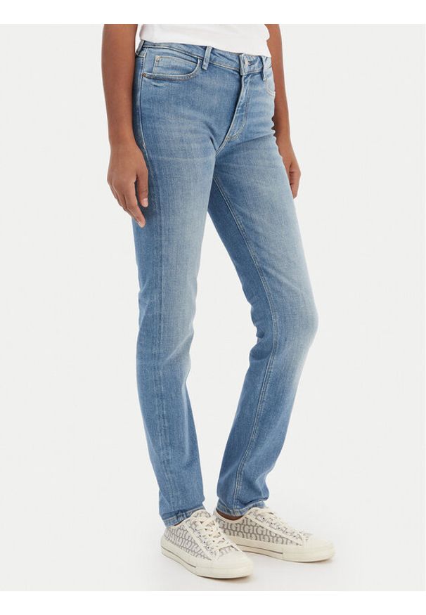 Guess Jeansy W6RA46 D6882 Niebieski Skin Fit. Kolor: niebieski