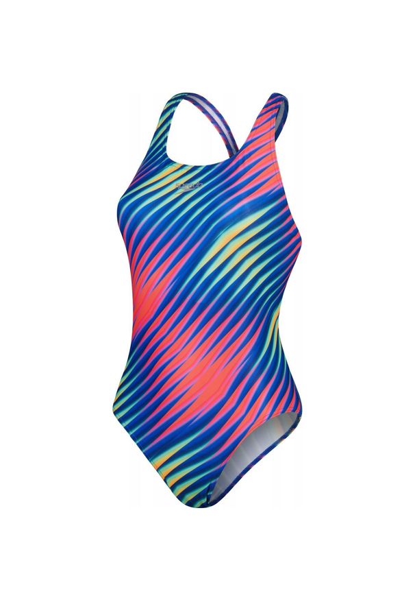 Speedo - Damski / Damski Jednoczęściowy Kostium Kąpielowy Z Cyfrowym Nadrukiem Na Całej. Kolor: niebieski, czerwony, wielokolorowy. Wzór: nadruk