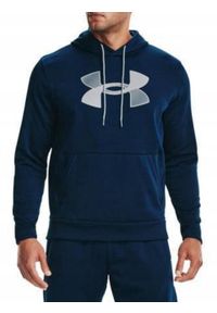 Under Armour - Bluza na co dzień męska UNDER ARMOUR FLEECE ciepła z kapturem. Typ kołnierza: kaptur. Kolor: niebieski