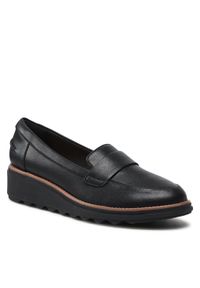 Clarks - Półbuty CLARKS - Sharon Gracie 261568164 Black Soft. Okazja: na co dzień. Kolor: czarny. Materiał: skóra. Styl: casual #1