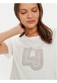 Liu Jo T-Shirt TF4209 J6040 Biały Regular Fit. Kolor: biały. Materiał: bawełna