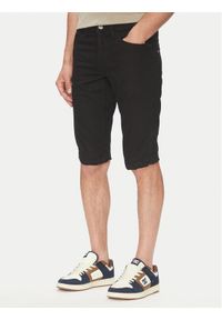 INDICODE Szorty jeansowe Kem 70-172 Czarny Slim Fit. Kolor: czarny. Materiał: bawełna