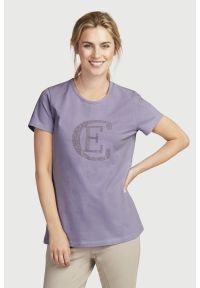 T-shirt marki Cellbes Equestrian. Kolor: fioletowy. Materiał: materiał