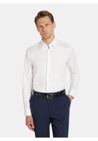 Pako Lorente - PAKO LORENTE – Koszula męska biała KOAN P000B-1X-575-B. Kolor: biały. Materiał: bawełna. Długość rękawa: długi rękaw. Długość: długie. Wzór: gładki. Styl: elegancki #1