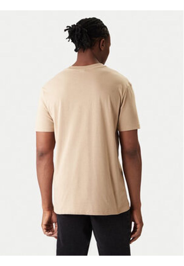 Karl Lagerfeld Jeans T-Shirt A2M17072 Beżowy Regular Fit. Kolor: beżowy. Materiał: syntetyk