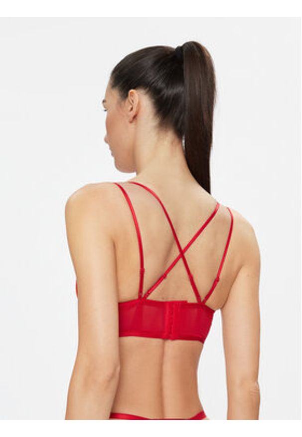 Hunkemöller Biustonosz braletka Simone Bralette 203649 Czerwony. Kolor: czerwony. Materiał: syntetyk