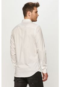 Premium by Jack&Jones - Koszula. Typ kołnierza: kołnierzyk klasyczny. Kolor: biały. Materiał: tkanina, bawełna, materiał. Wzór: gładki. Styl: klasyczny #3