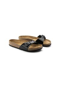 Klapki damskie Birkenstock 040303. Kolor: czarny. Materiał: materiał, skóra, syntetyk