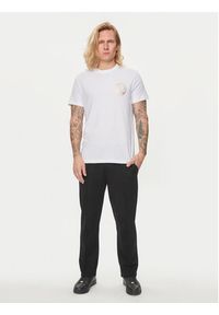 Versace Jeans Couture T-Shirt 76GAHT02 Biały Regular Fit. Kolor: biały. Materiał: bawełna #4