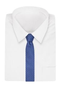 Niebieski Elegancki Krawat -Chattier- 6,5cm, Męski, Wzór Geometryczny. Kolor: niebieski. Materiał: tkanina. Wzór: geometria. Styl: elegancki #2