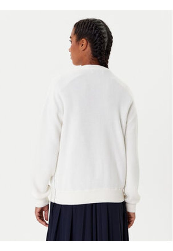 Lacoste Sweter AF4158 Écru Regular Fit. Materiał: bawełna