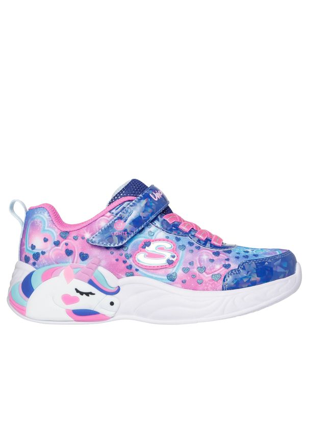 skechers - Sneakersy dziewczęce Skechers Unicorn Dreams Heart Sparkles. Okazja: na co dzień. Kolor: szary, wielokolorowy