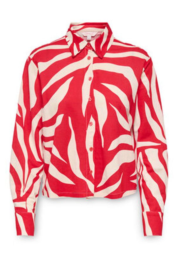 only - ONLY Koszula Sakura 15366883 Czerwony Regular Fit. Kolor: czerwony. Materiał: syntetyk
