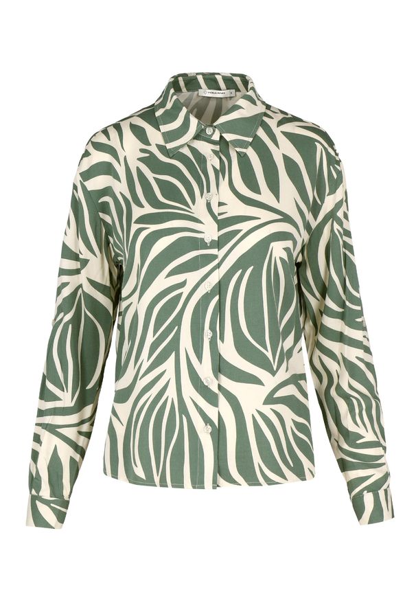 Volcano - Koszula z wzorem K-LOST. Materiał: wiskoza, materiał. Długość rękawa: długi rękaw. Długość: długie. Sezon: wiosna, lato. Styl: klasyczny