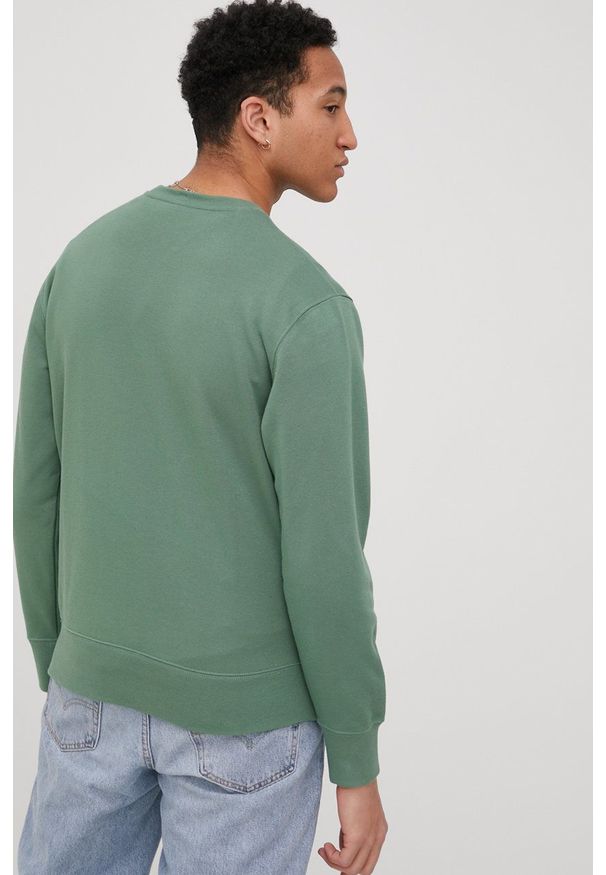 Champion bluza 217065 męska kolor zielony gładka. Okazja: na co dzień. Kolor: zielony. Materiał: dzianina. Wzór: gładki. Styl: casual