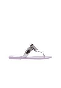 TG - Japonki T&G Fashion 22-118 Lila, Róż/ Srebro, Guma - 39. Kolor: fioletowy. Materiał: tworzywo sztuczne. Wzór: aplikacja, paski. Sezon: lato #1