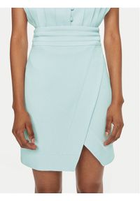 MVP Wardrobe Spódnica trapezowa MVPE4GO135.0CP0037 Błękitny Classic Fit. Kolor: niebieski. Materiał: wiskoza