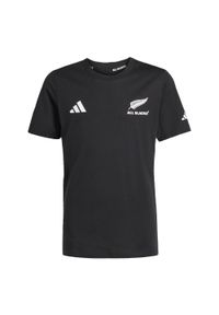 Adidas - Koszulka dziecięca All Blacks x Marvel. Kolor: czarny. Materiał: jersey. Wzór: motyw z bajki. Sport: piłka nożna #1